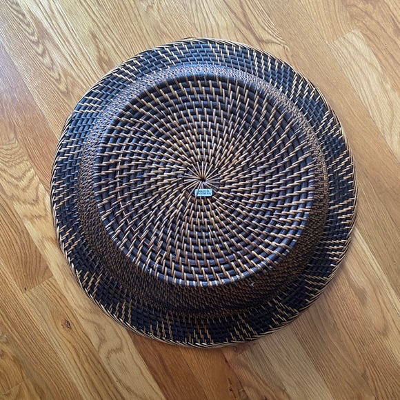 Large Handwoven Rattan Wicker Flare Basket Boho Home Decor - Picture 11 of 16